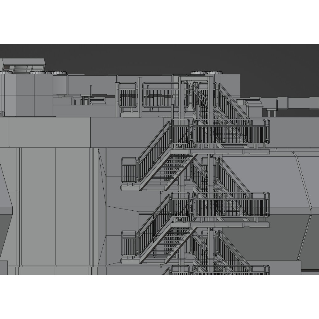 Laboratory 3D Model – Low Poly Futuristic Design, FBX, OBJ, Blender - View 18