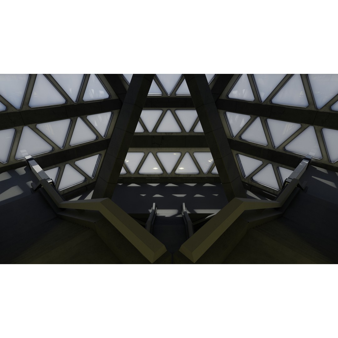 Laboratory 3D Model – Low Poly Futuristic Design, FBX, OBJ, Blender - View 7