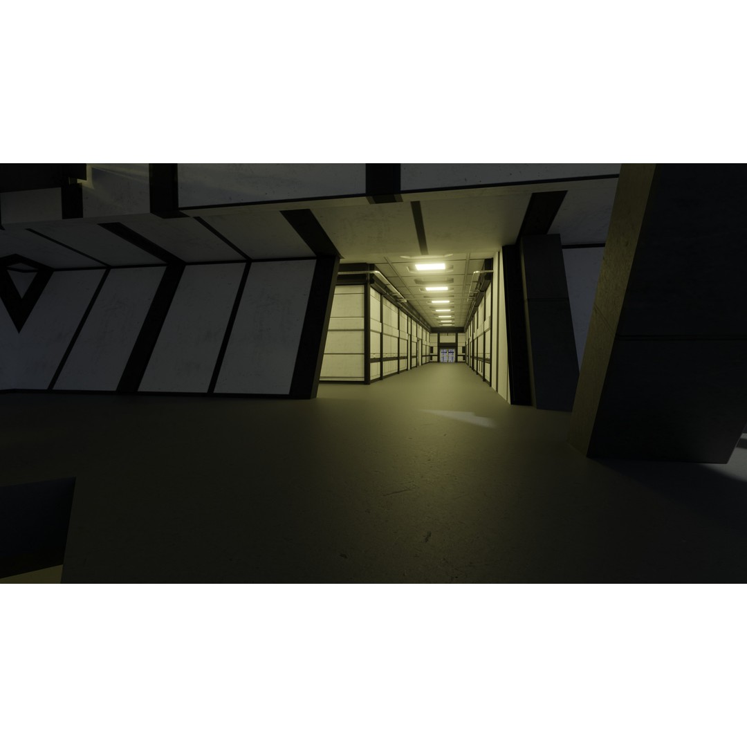 Laboratory 3D Model – Low Poly Futuristic Design, FBX, OBJ, Blender - View 9