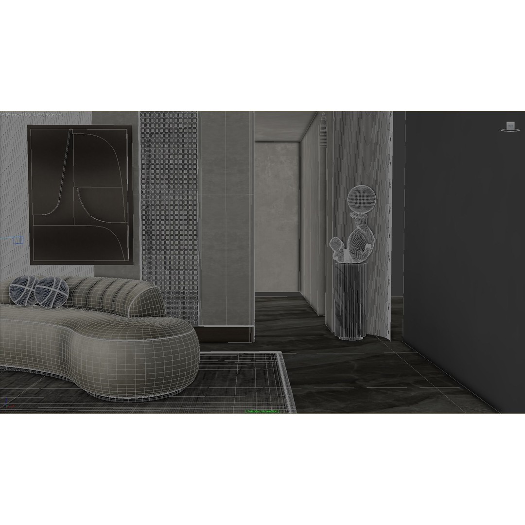 Living Room Interior 3D Model – Modern Design with Textures, OBJ, FBX - View 7