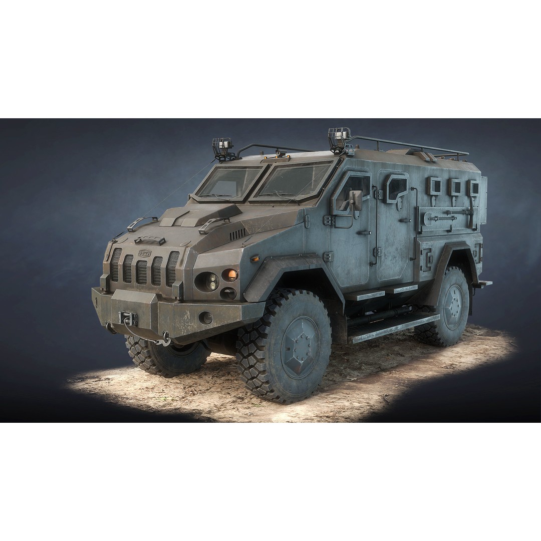 Varta MRAP 3D Model – Game Ready Low-Poly Military Vehicle, FBX - View 13