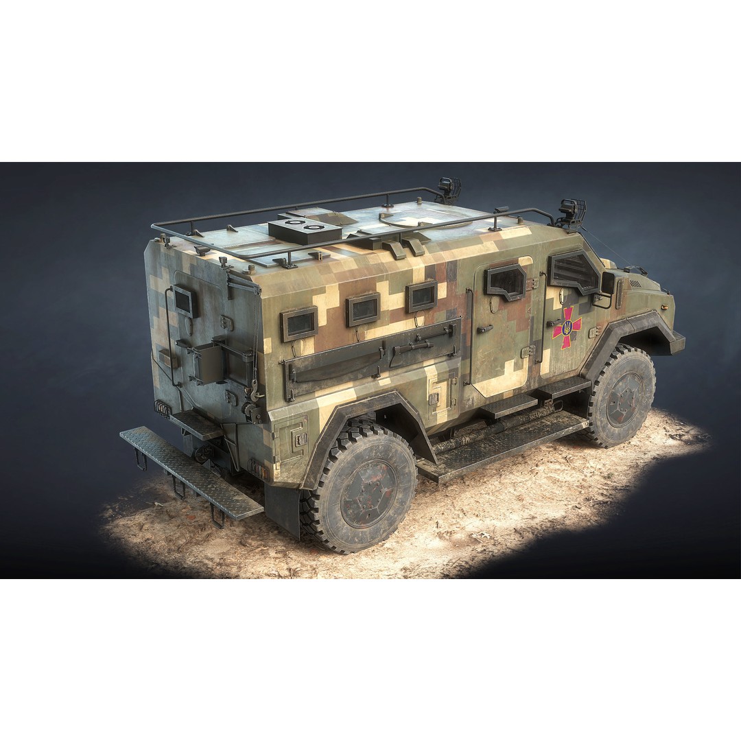 Varta MRAP 3D Model – Game Ready Low-Poly Military Vehicle, FBX - View 15