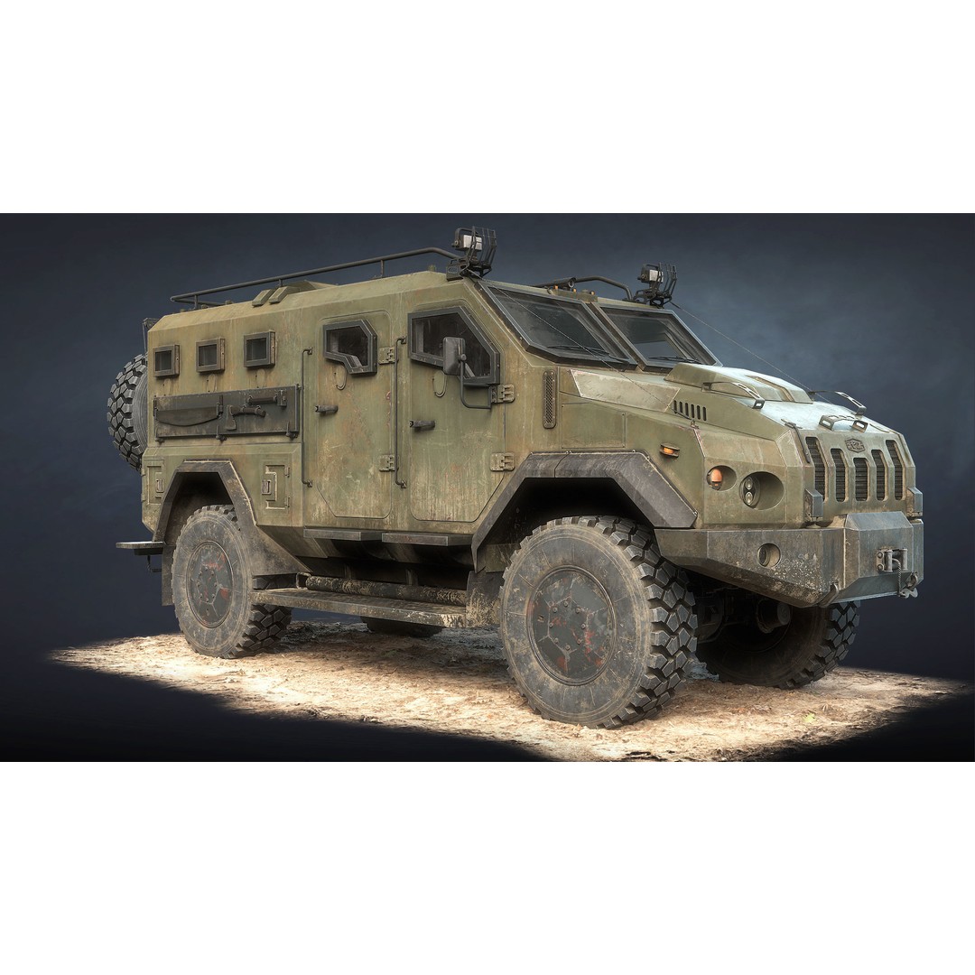 Varta MRAP 3D Model – Game Ready Low-Poly Military Vehicle, FBX - View 16