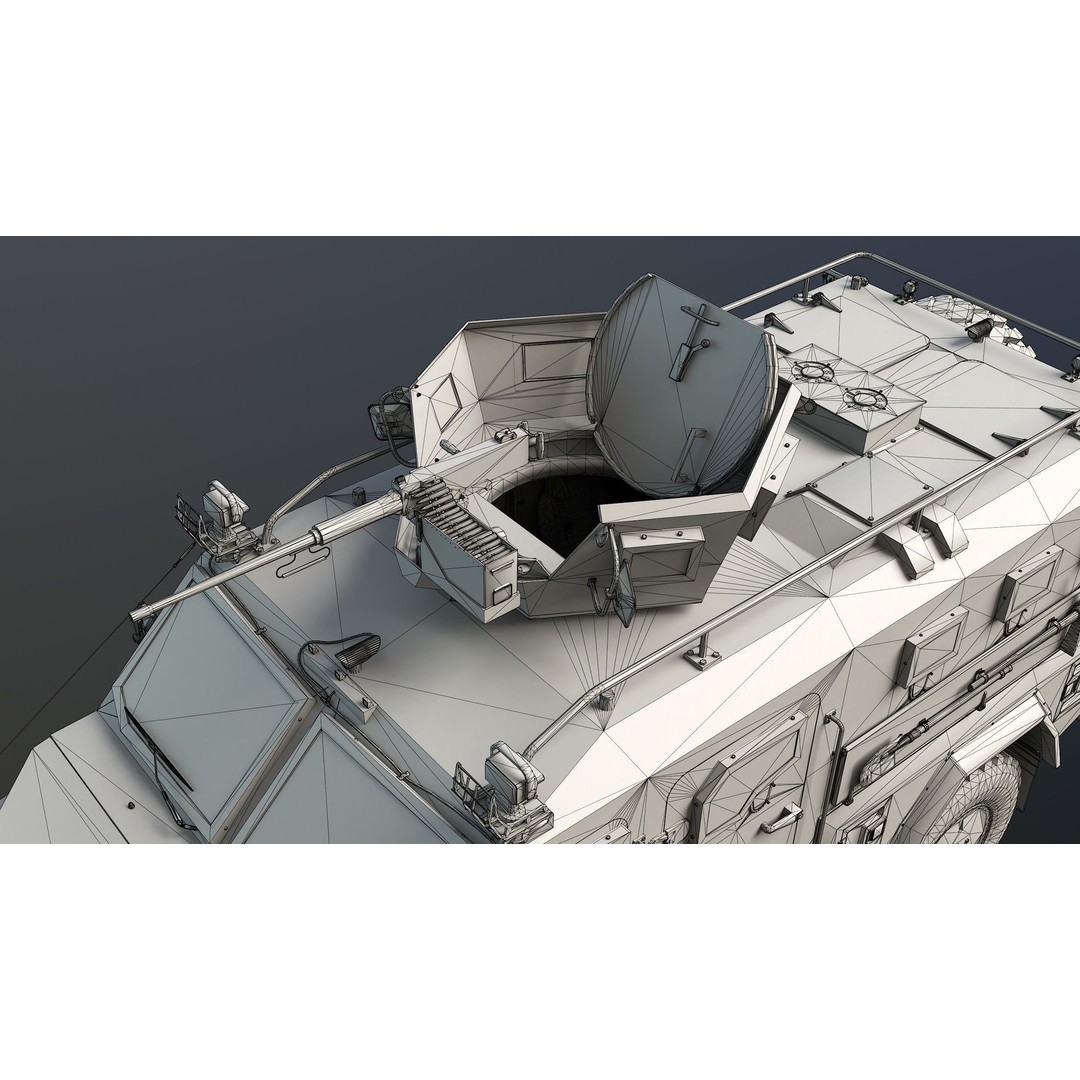 Varta MRAP 3D Model – Game Ready Low-Poly Military Vehicle, FBX - View 24