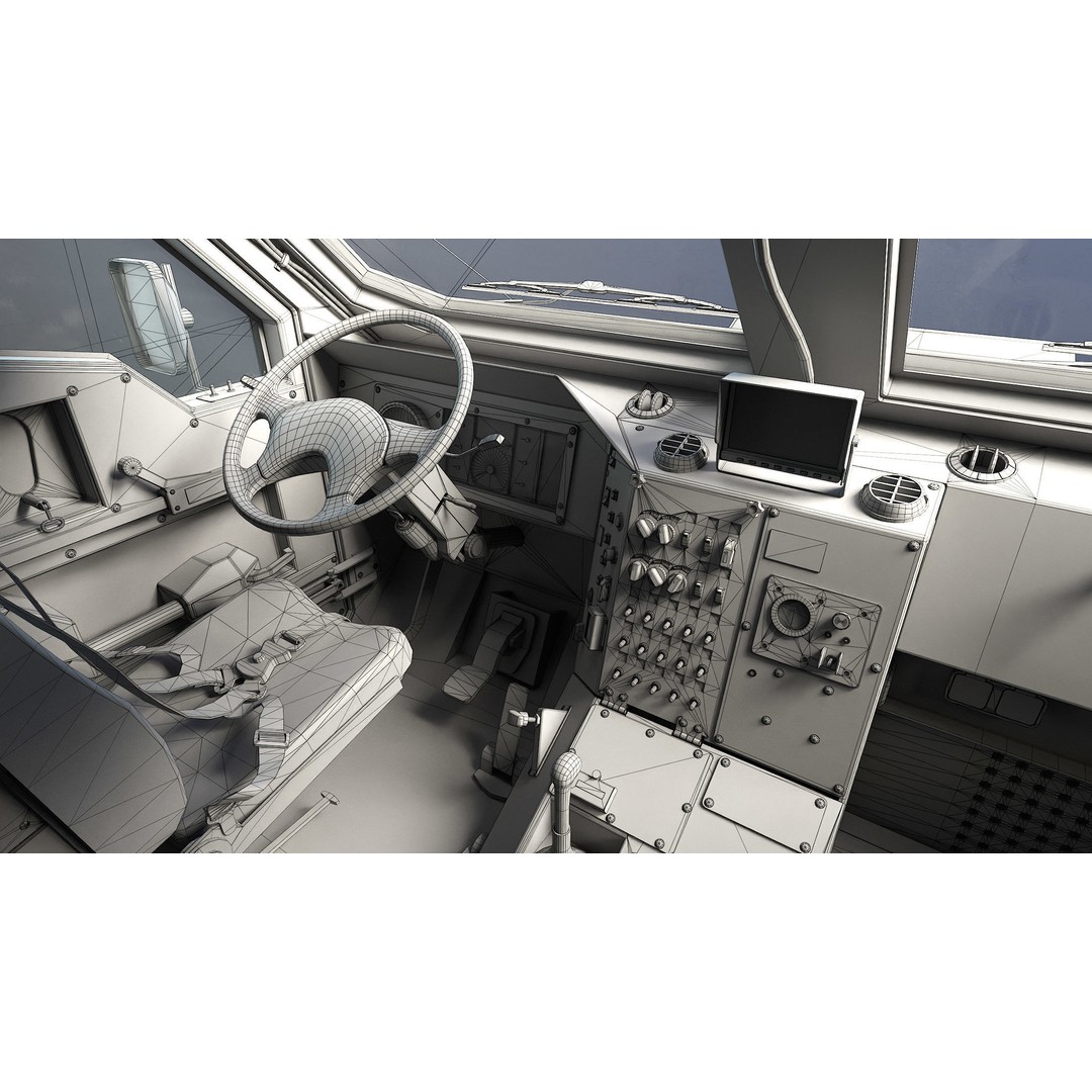 Varta MRAP 3D Model – Game Ready Low-Poly Military Vehicle, FBX - View 25