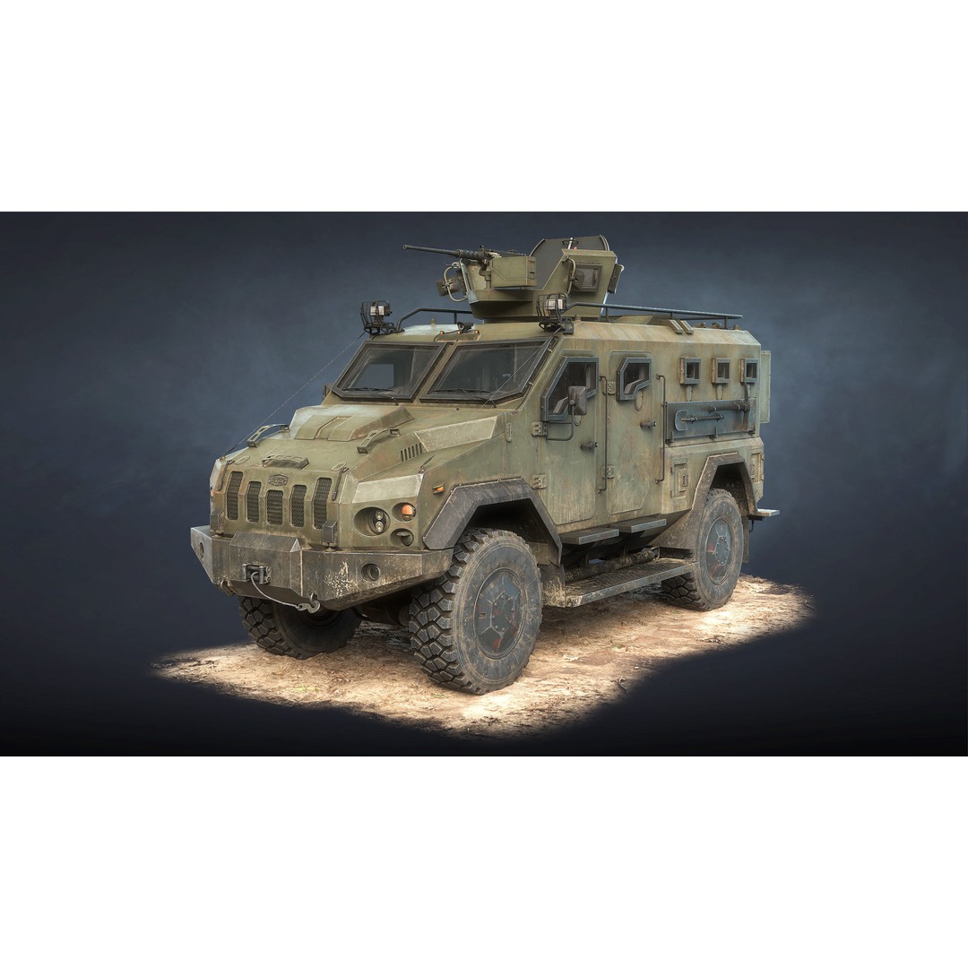 Varta MRAP 3D Model – Game Ready Low-Poly Military Vehicle, FBX - View 3