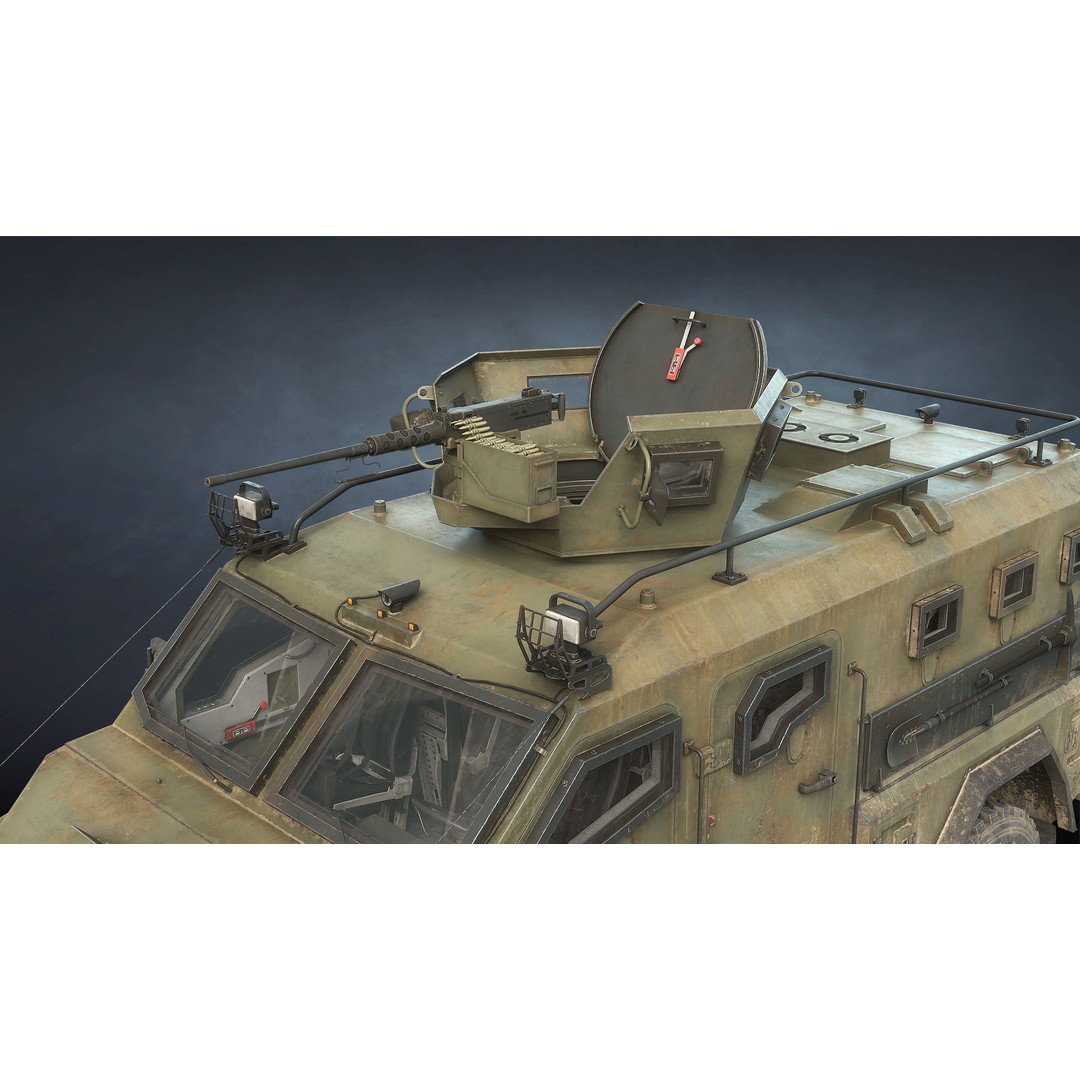 Varta MRAP 3D Model – Game Ready Low-Poly Military Vehicle, FBX - View 4
