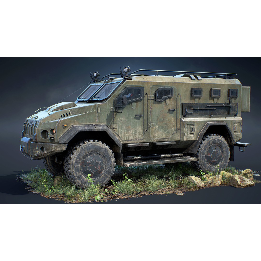 Varta MRAP 3D Model – Game Ready Low-Poly Military Vehicle, FBX - View 8