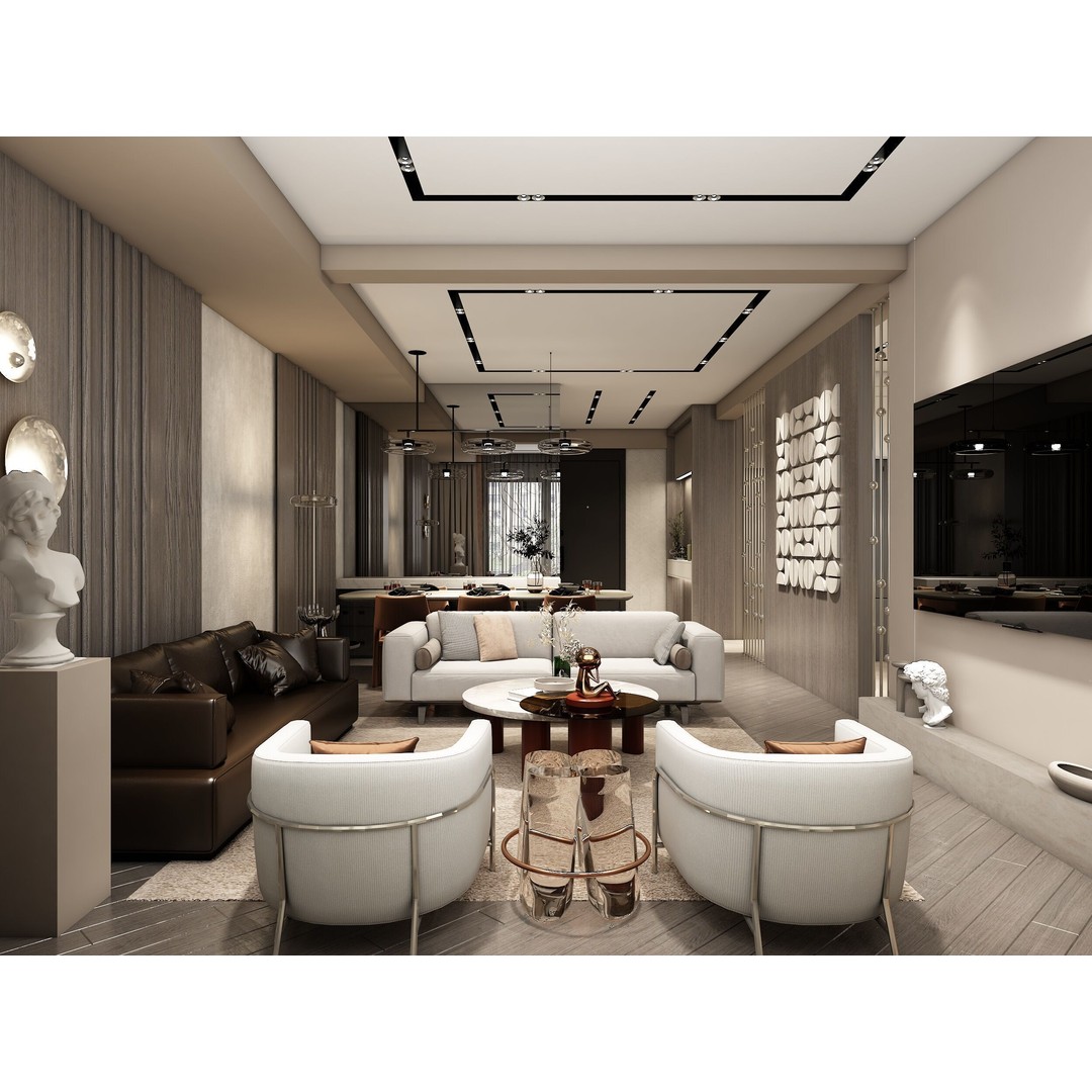 Luxury Apartment Interior 3D Model – Detailed V-Ray Scene for Archviz - View 4