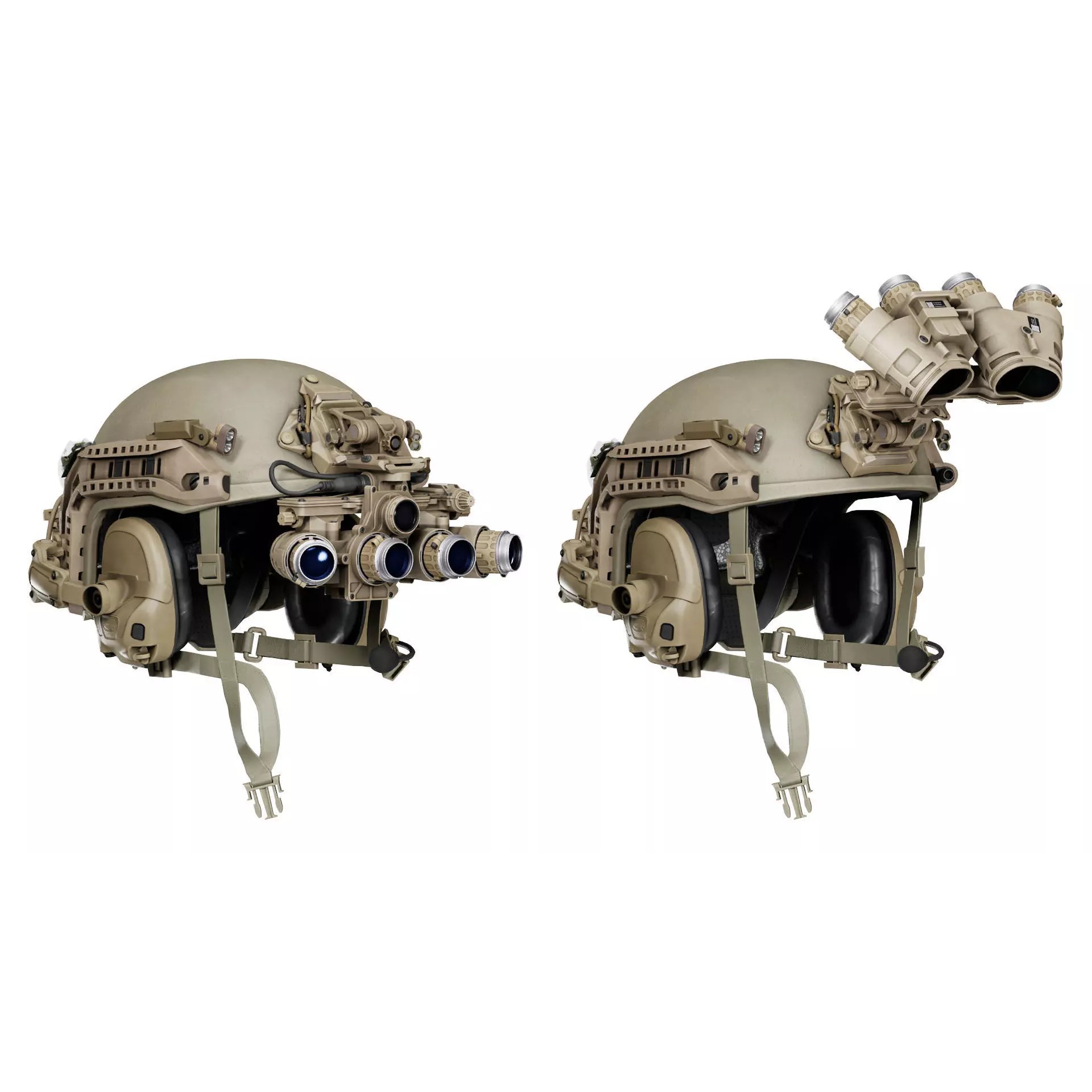 L3 Harris F-Pano NVGs - Low-Poly Game-Ready 3D Model - View 3