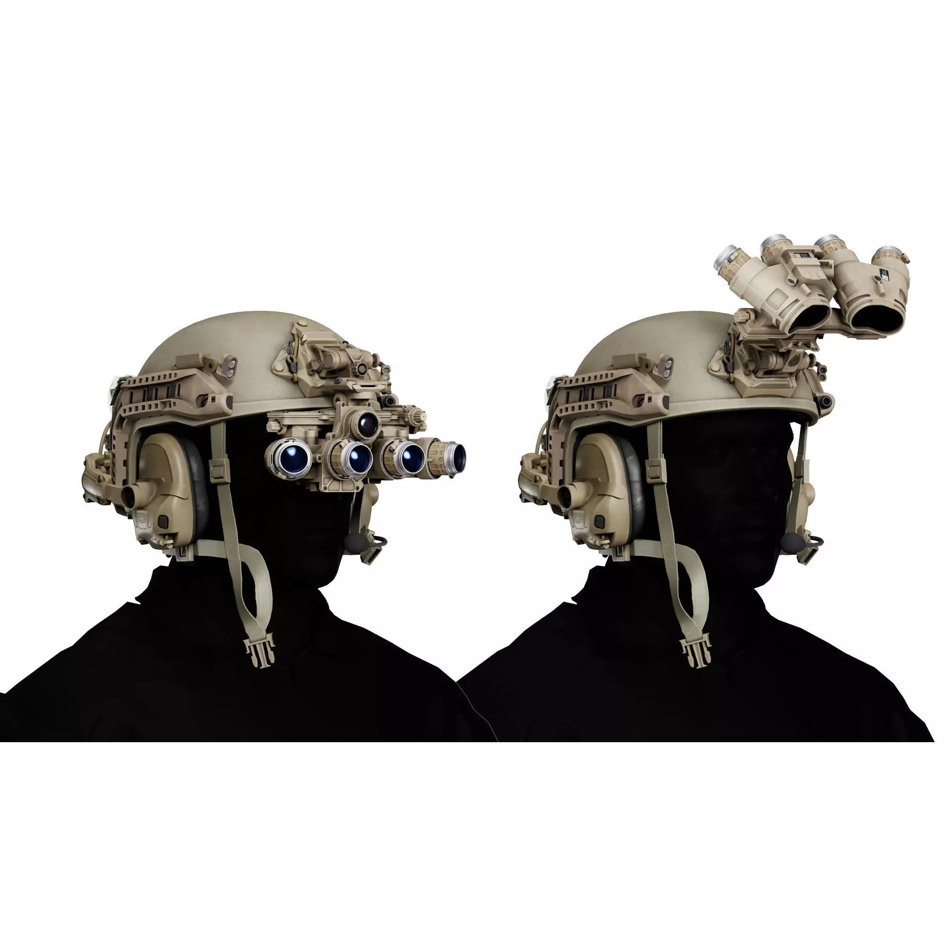 L3 Harris F-Pano NVGs - Low-Poly Game-Ready 3D Model - View 6