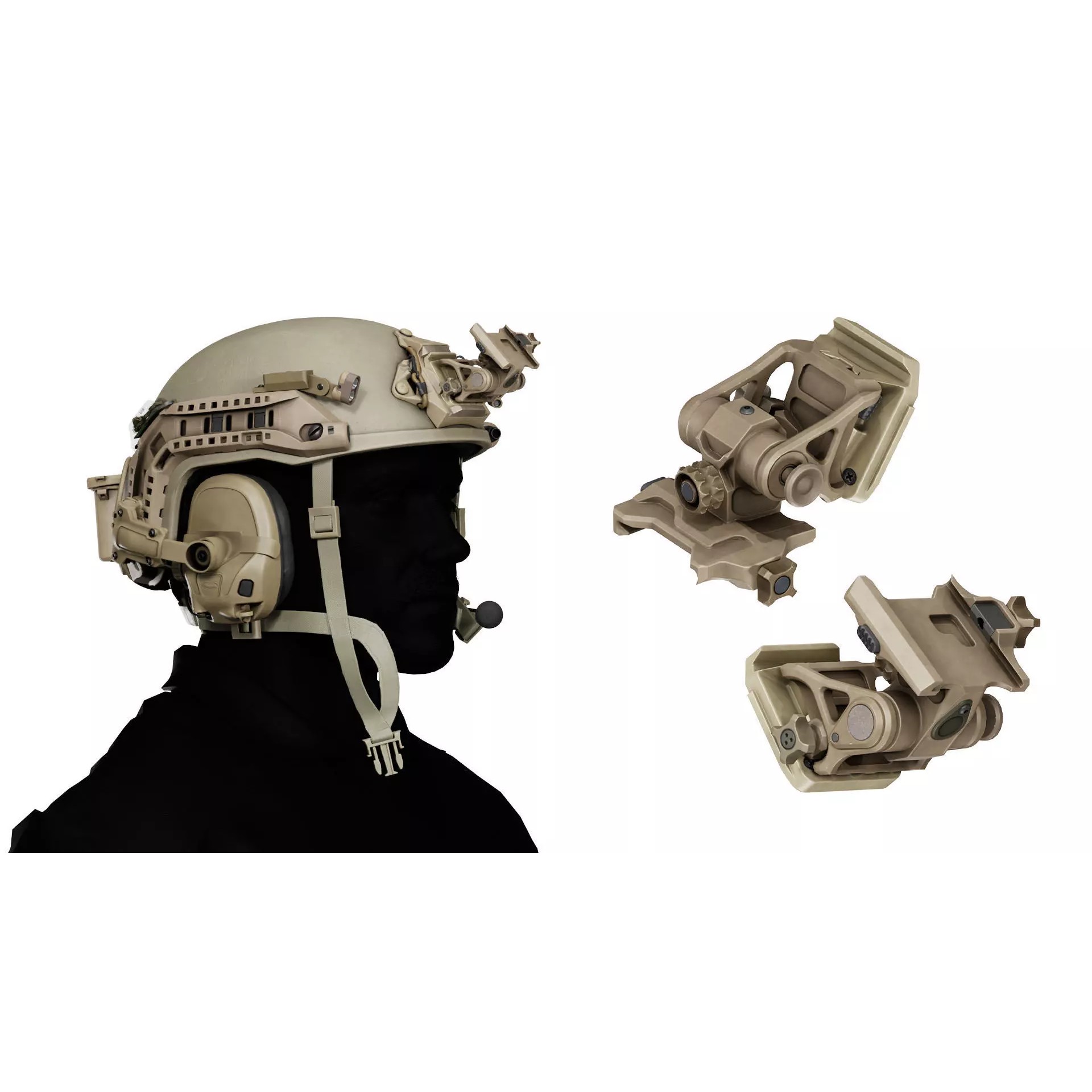 L3 Harris F-Pano NVGs - Low-Poly Game-Ready 3D Model - View 9