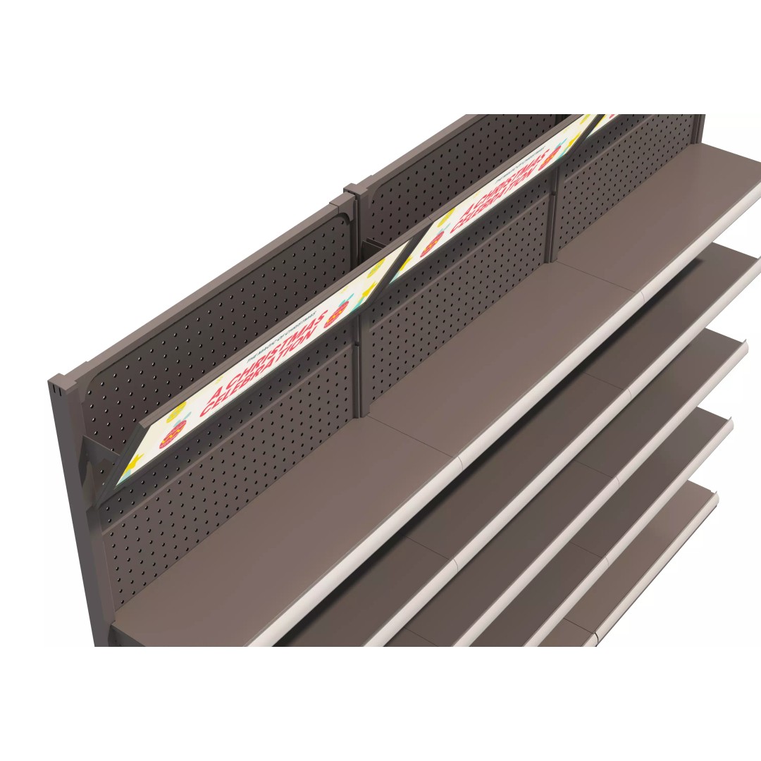 Grocery Store Shelf 3D Model – Low Poly Display Rack, FBX & OBJ - View 12