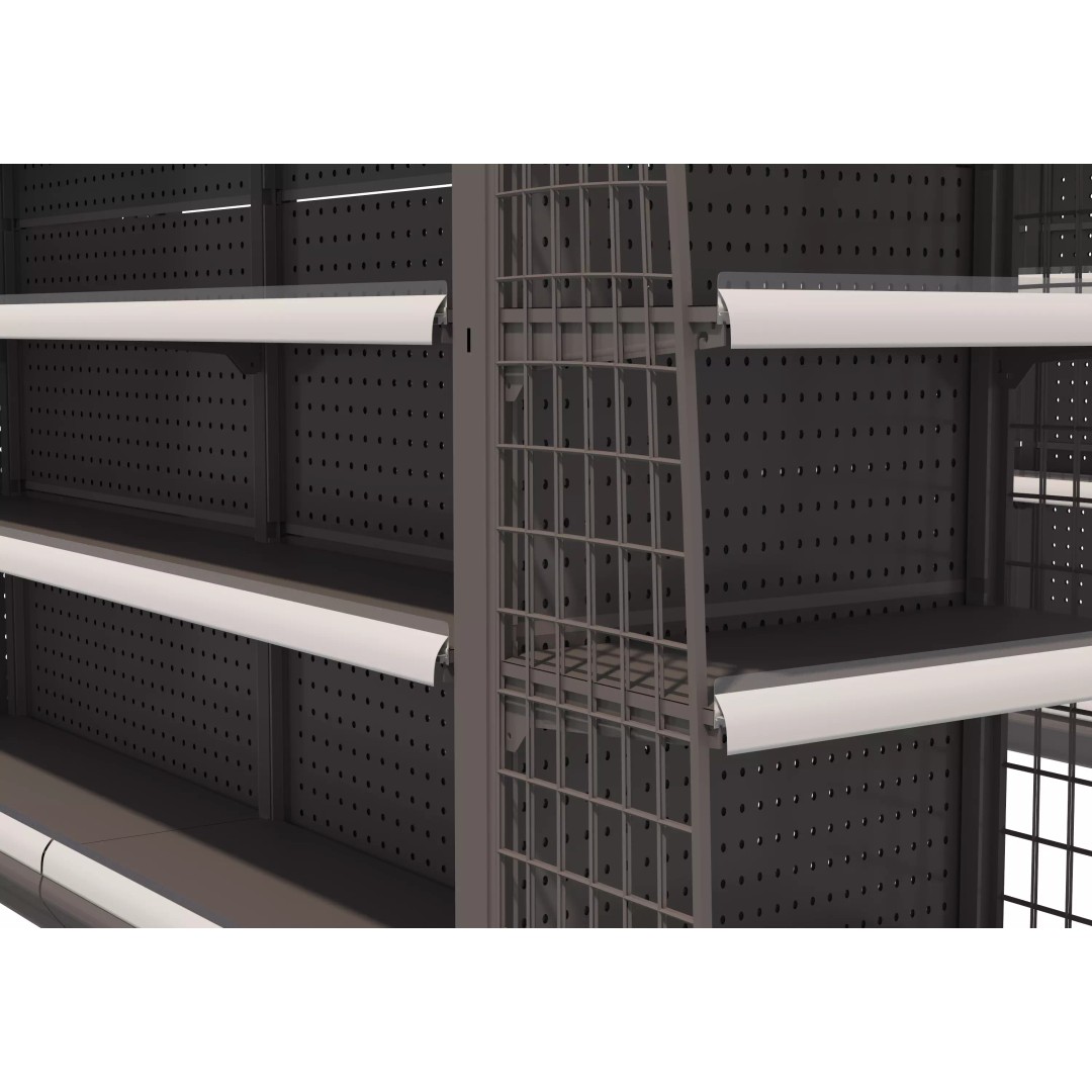 Grocery Store Shelf 3D Model – Low Poly Display Rack, FBX & OBJ - View 6