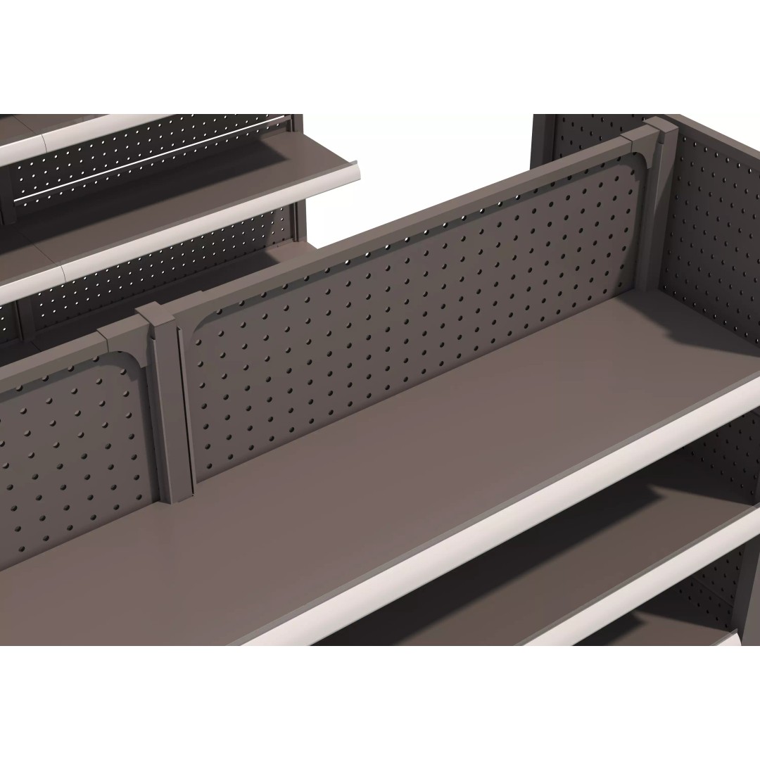 Grocery Store Shelf 3D Model – Low Poly Display Rack, FBX & OBJ - View 8