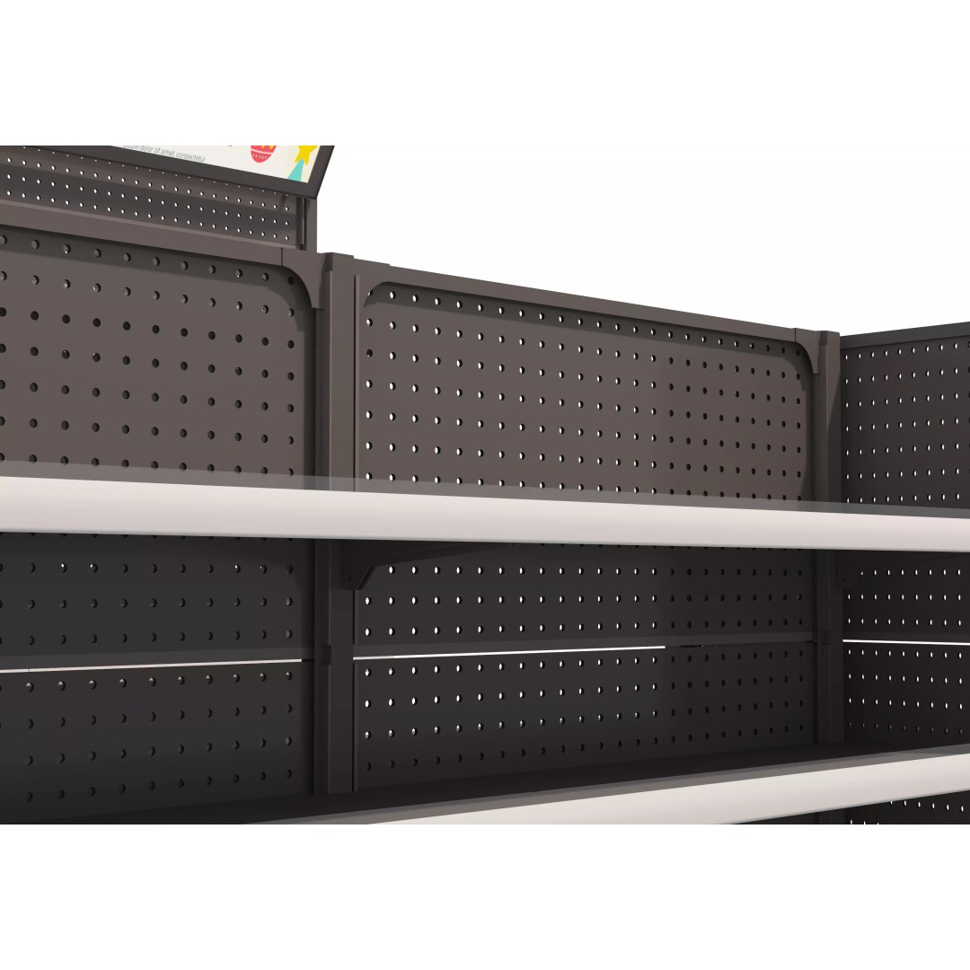 Grocery Store Shelf 3D Model – Low Poly Display Rack, FBX & OBJ - View 9