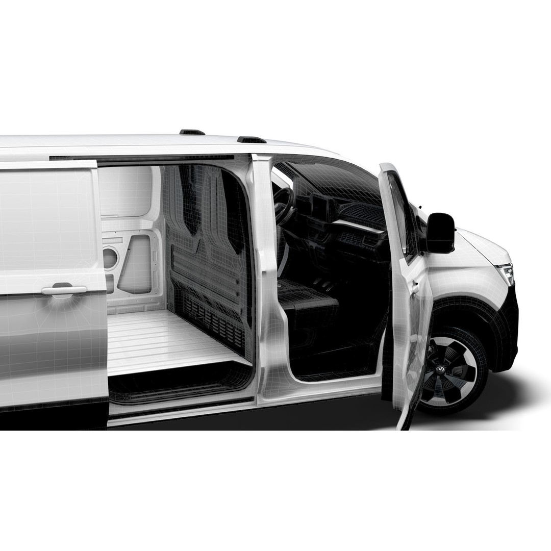 VW Transporter Van L1H1 3D Model – High-Quality Interior, Game-Ready - View 18