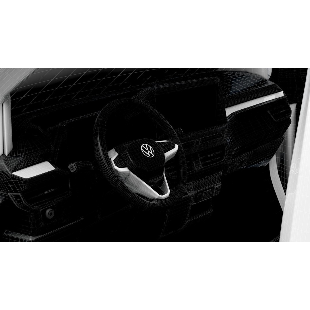 VW Transporter Van L1H1 3D Model – High-Quality Interior, Game-Ready - View 19