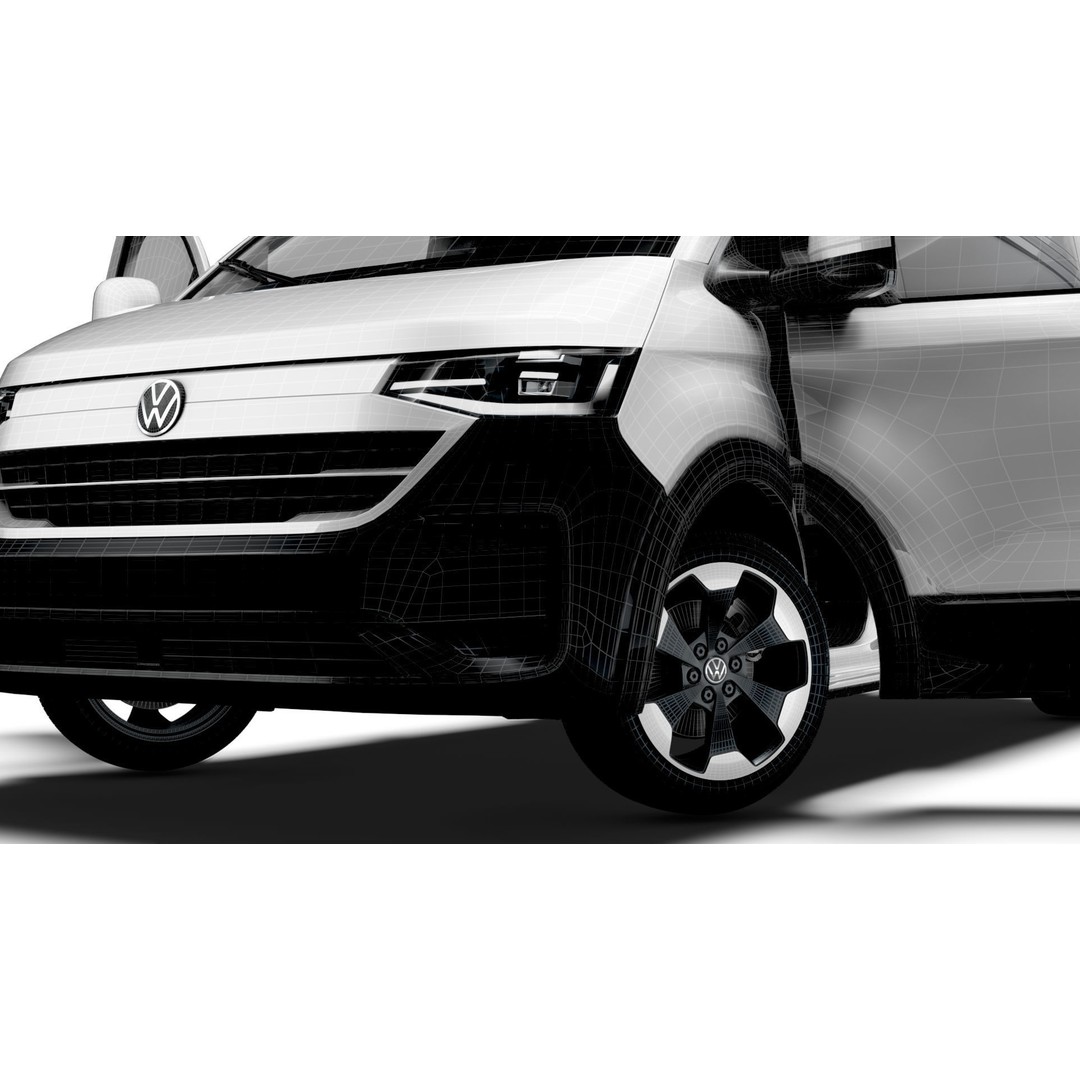 VW Transporter Van L1H1 3D Model – High-Quality Interior, Game-Ready - View 20