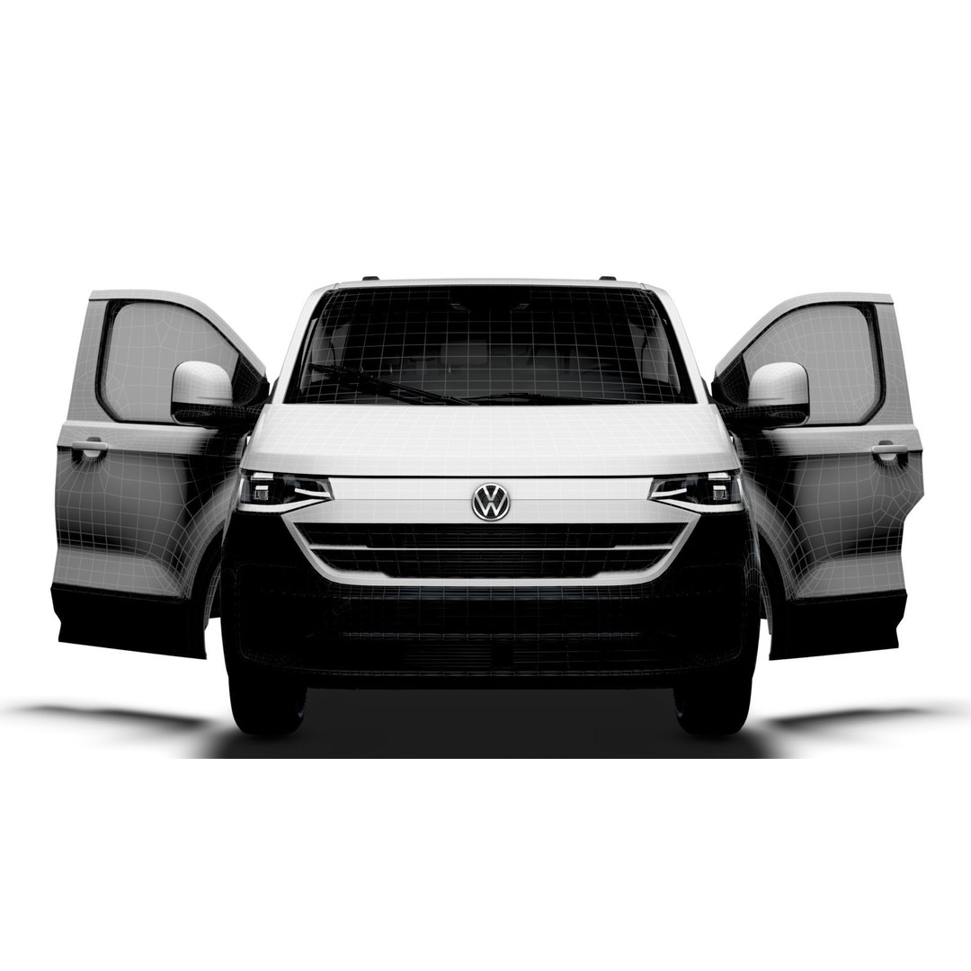 VW Transporter Van L1H1 3D Model – High-Quality Interior, Game-Ready - View 23