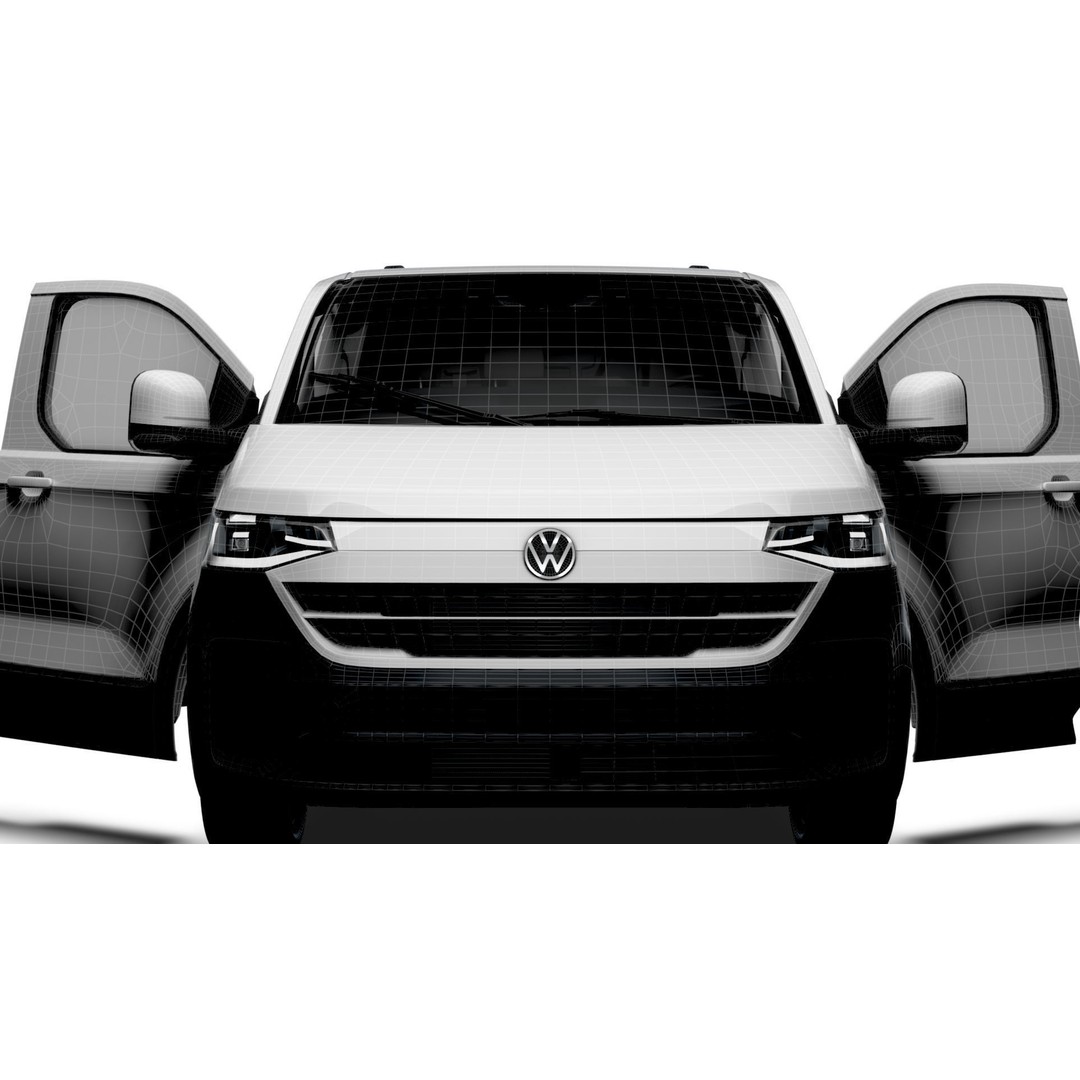 VW Transporter Van L1H1 3D Model – High-Quality Interior, Game-Ready - View 24