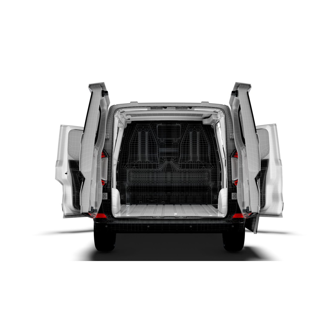 VW Transporter Van L1H1 3D Model – High-Quality Interior, Game-Ready - View 27