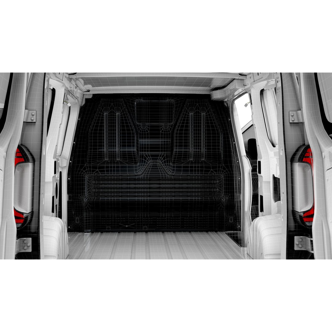 VW Transporter Van L1H1 3D Model – High-Quality Interior, Game-Ready - View 30