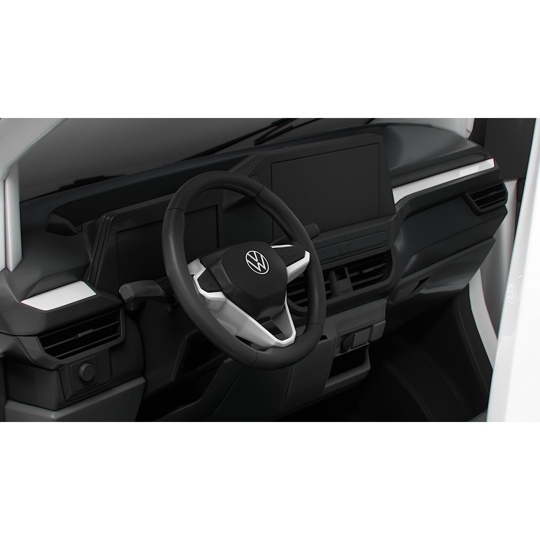 VW Transporter Van L1H1 3D Model – High-Quality Interior, Game-Ready - View 4