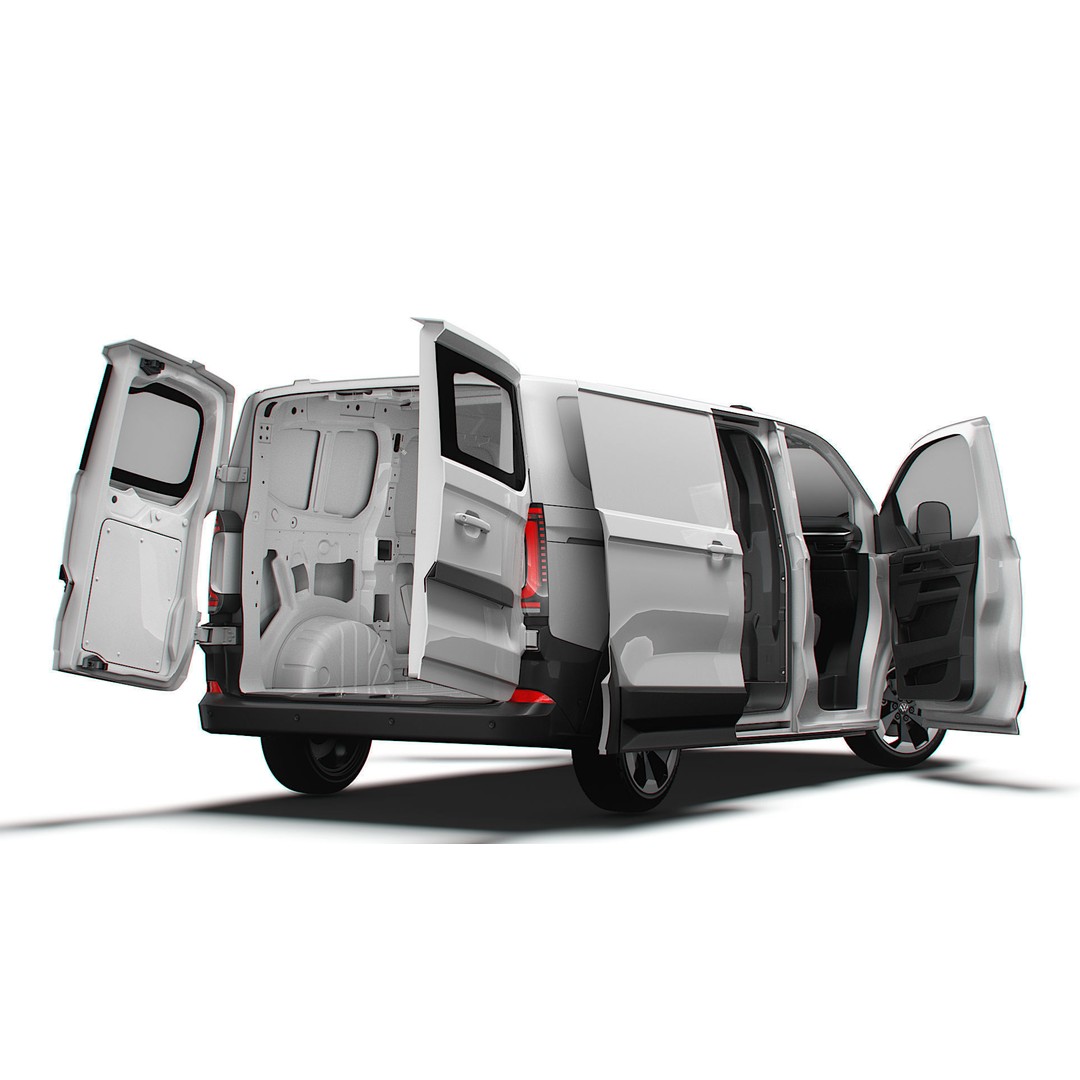 VW Transporter Van L1H1 3D Model – High-Quality Interior, Game-Ready - View 7