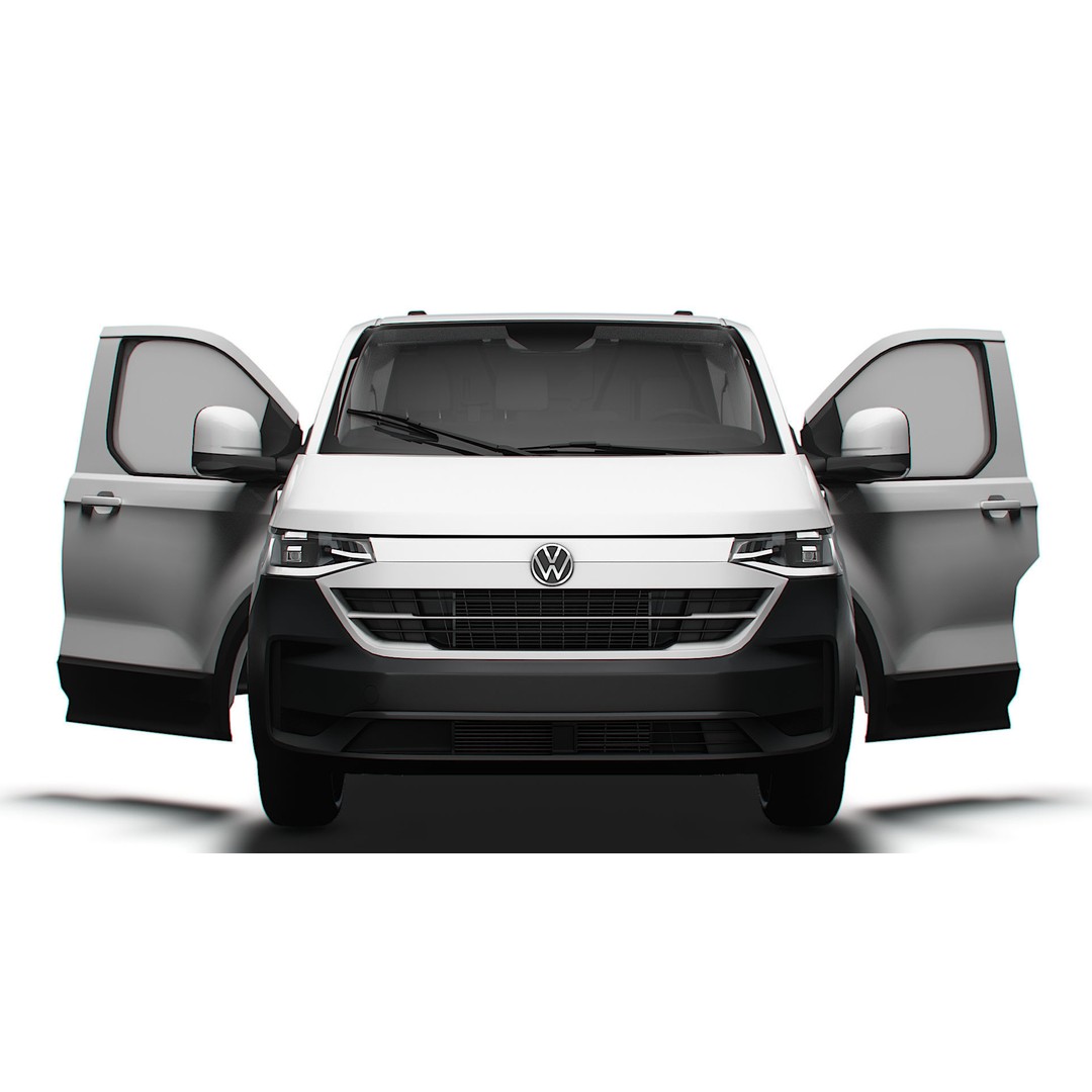 VW Transporter Van L1H1 3D Model – High-Quality Interior, Game-Ready - View 8