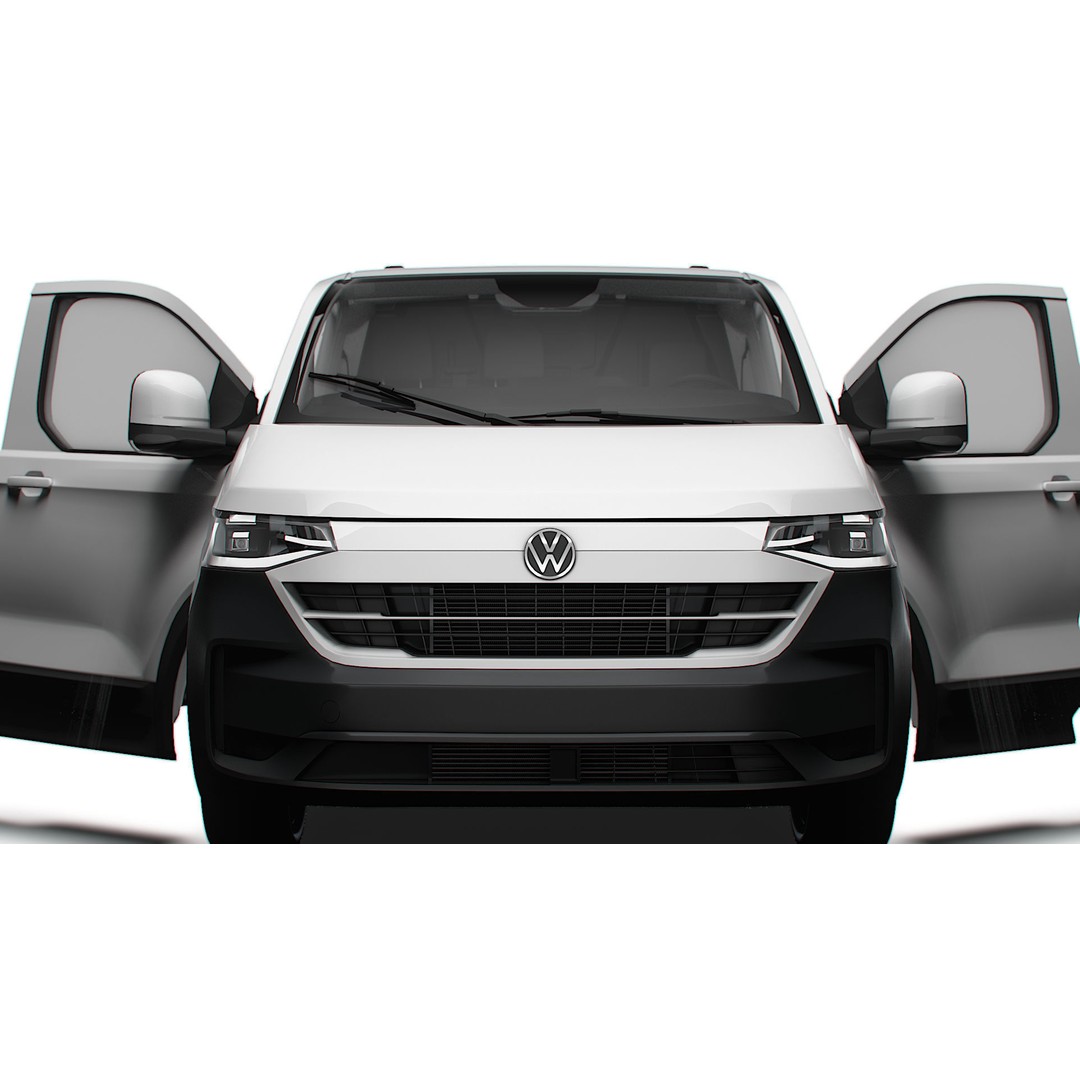 VW Transporter Van L1H1 3D Model – High-Quality Interior, Game-Ready - View 9