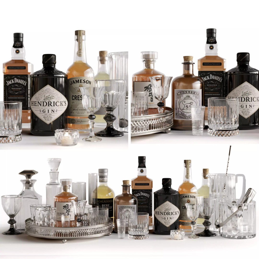Barley Bar Set 3D Model – High Detail, FBX for 3dsMax Corona - View 2