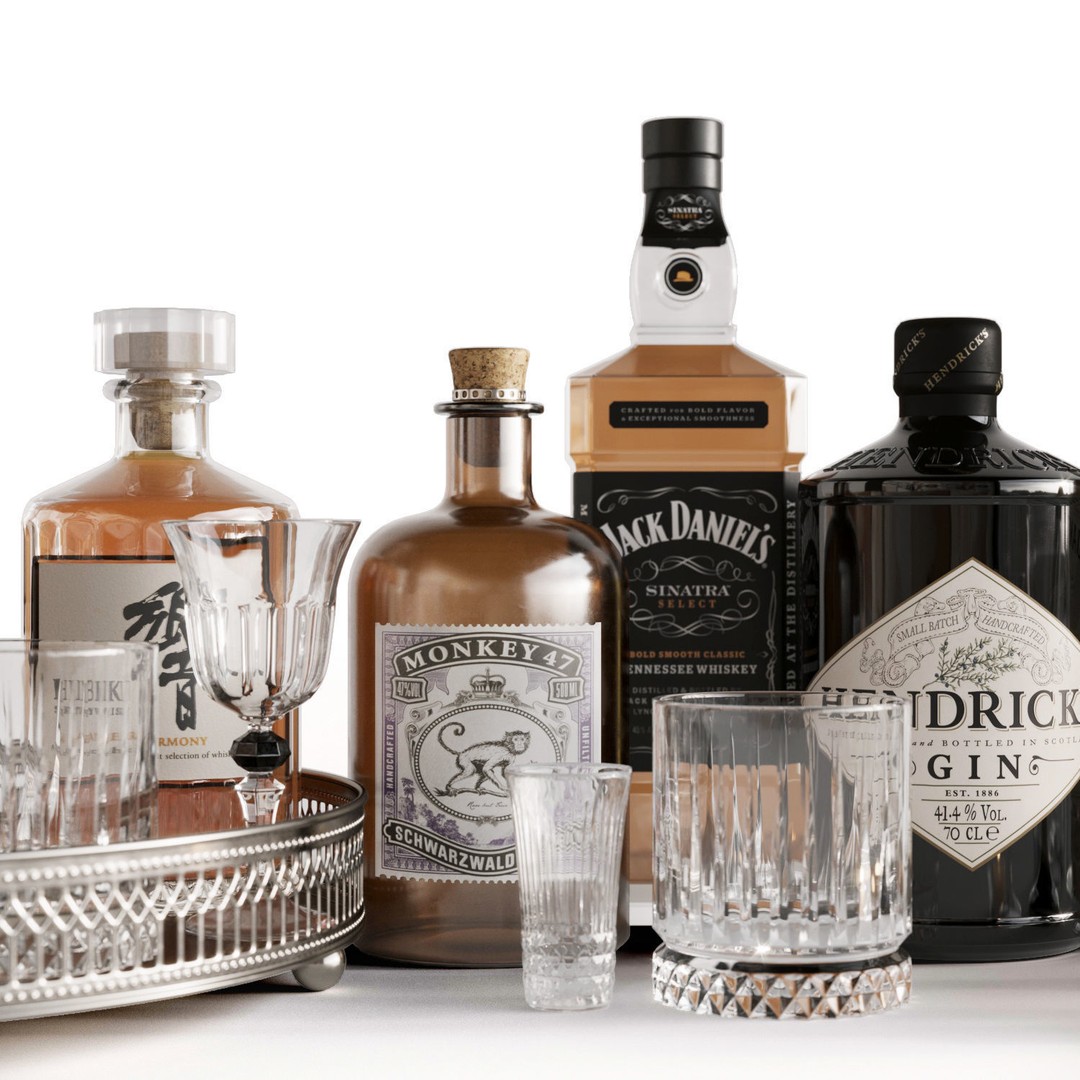 Barley Bar Set 3D Model – High Detail, FBX for 3dsMax Corona - View 3