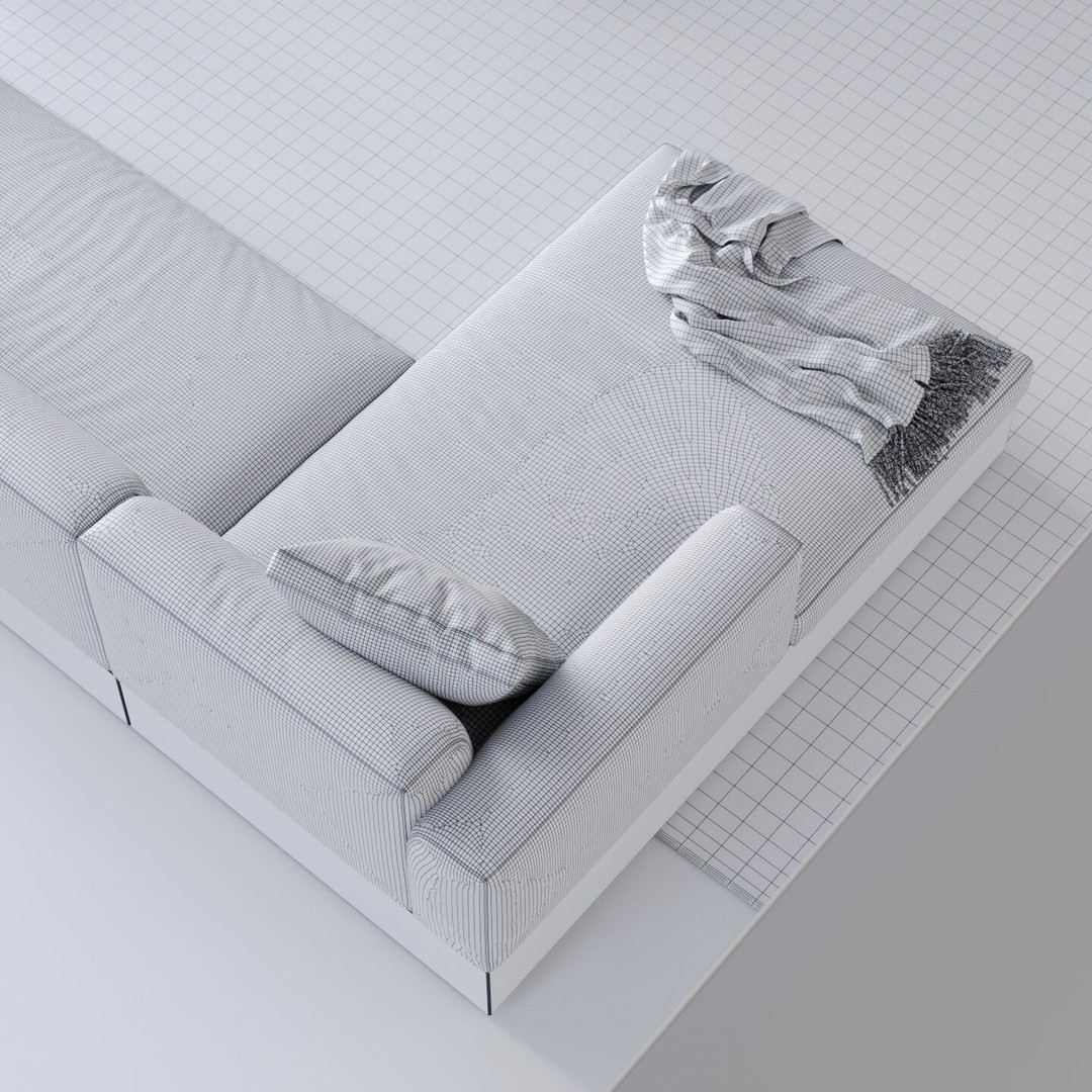 Architectural Living Room 3D Model – Modern Interior Scene, Cinema 4D - View 14