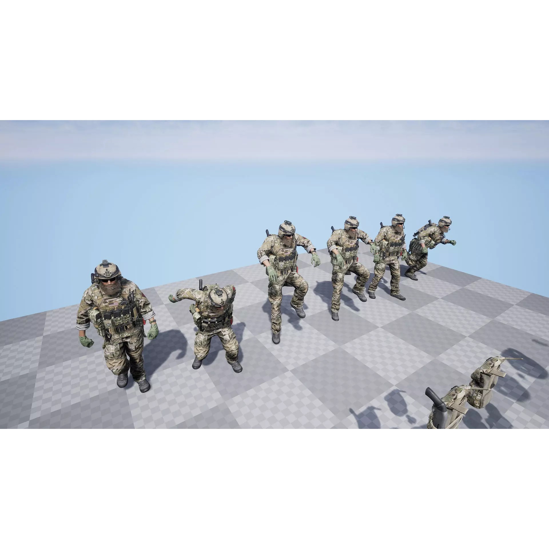 Modular US Special Forces Soldier - Low-Poly Game-Ready 3D Model - View 15