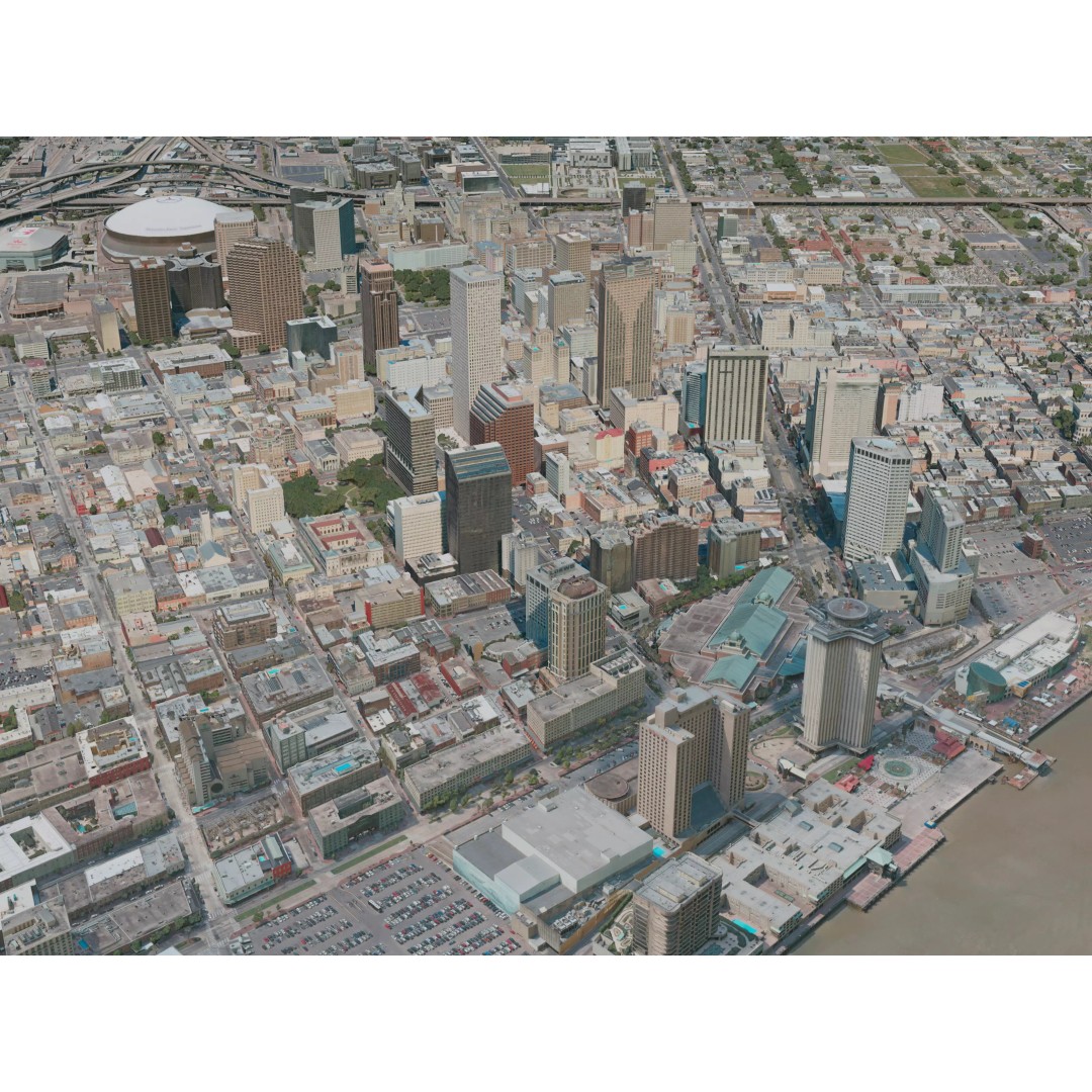 New Orleans City 3D Model – High-Detail Urban Landscape, PBR Textures - View 2