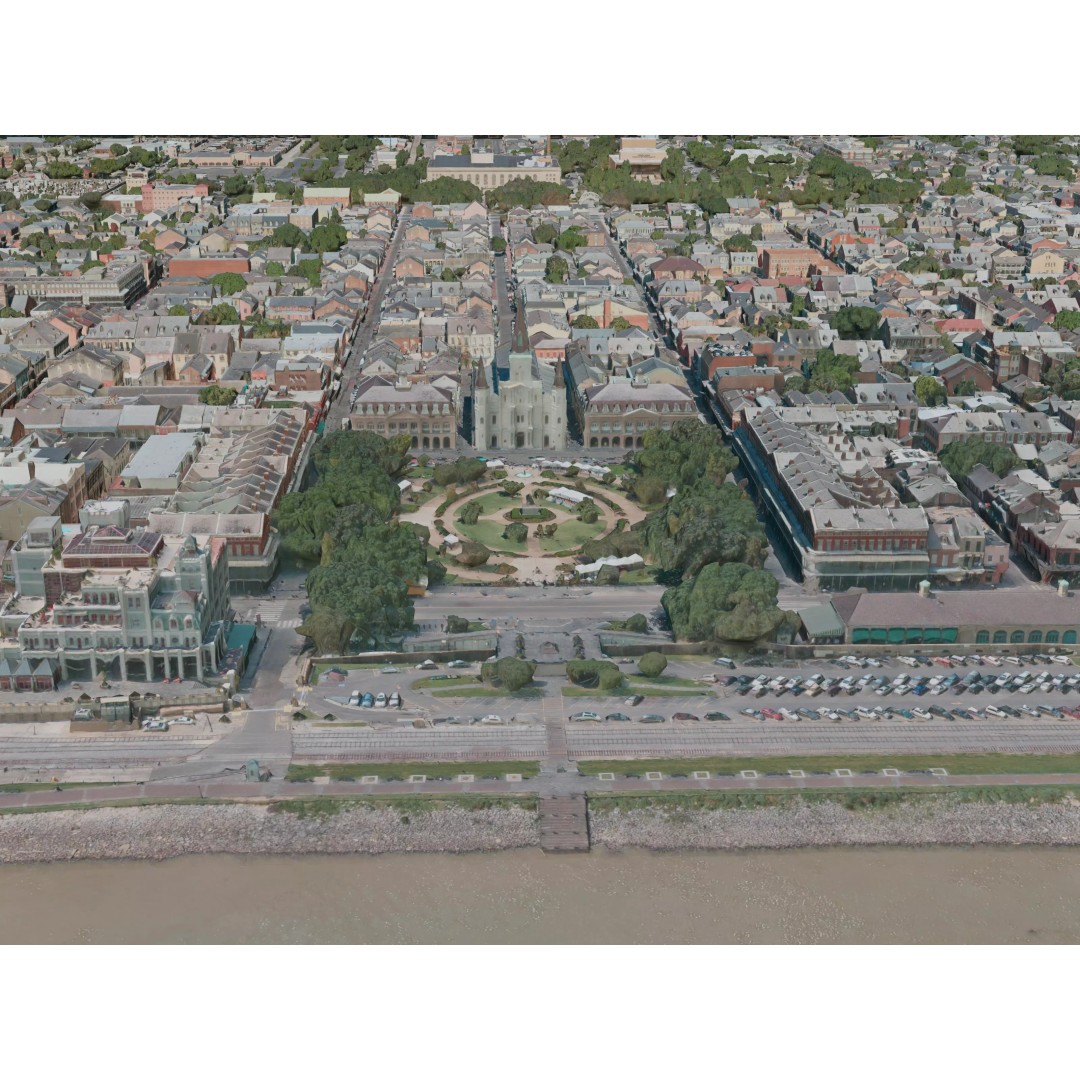 New Orleans City 3D Model – High-Detail Urban Landscape, PBR Textures - View 7