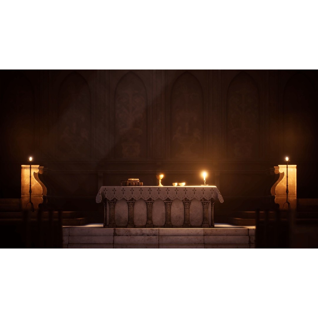 Medieval Church 3D Model – Low Poly Modular Architecture, PBR Textures - View 12