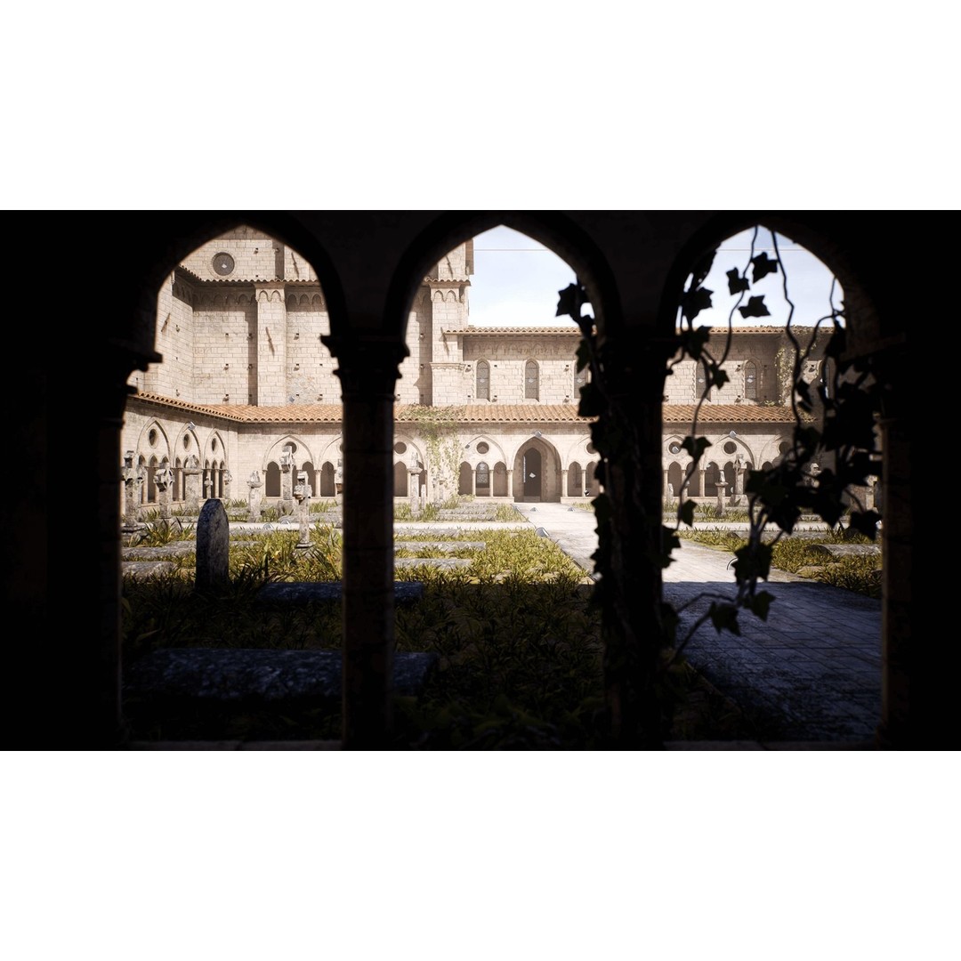 Medieval Church 3D Model – Low Poly Modular Architecture, PBR Textures - View 4