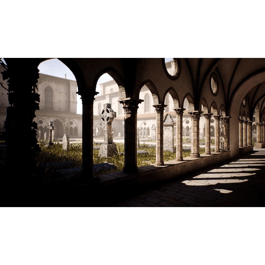 Medieval Church 3D Model – Low Poly Modular Architecture, PBR Textures - View 5
