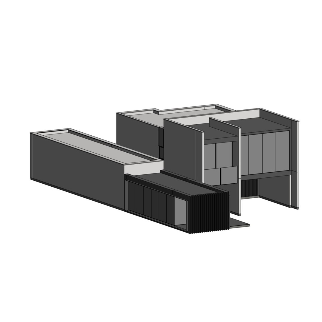 Family House 3D Model – Low Poly Parametric Revit Design, FBX - View 13