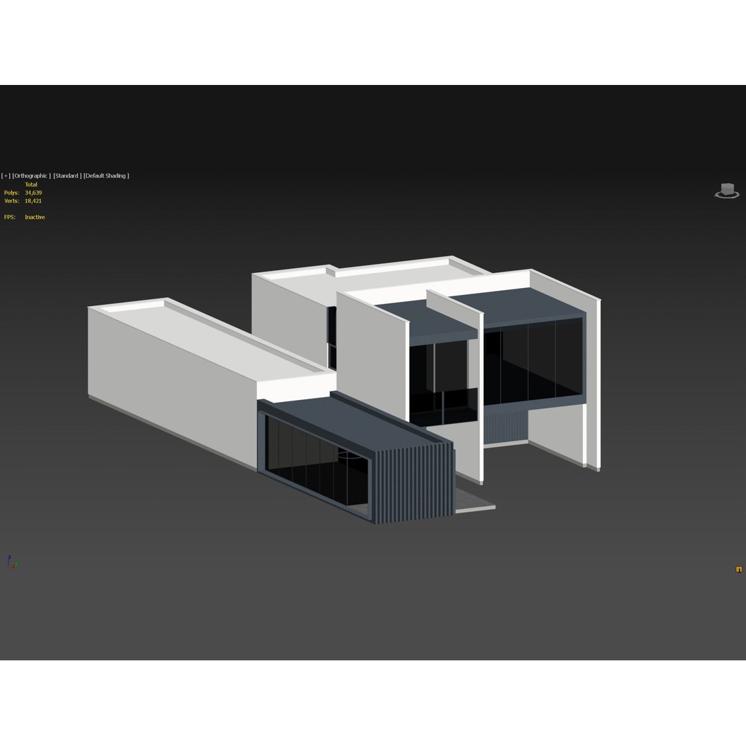 Family House 3D Model – Low Poly Parametric Revit Design, FBX - View 14