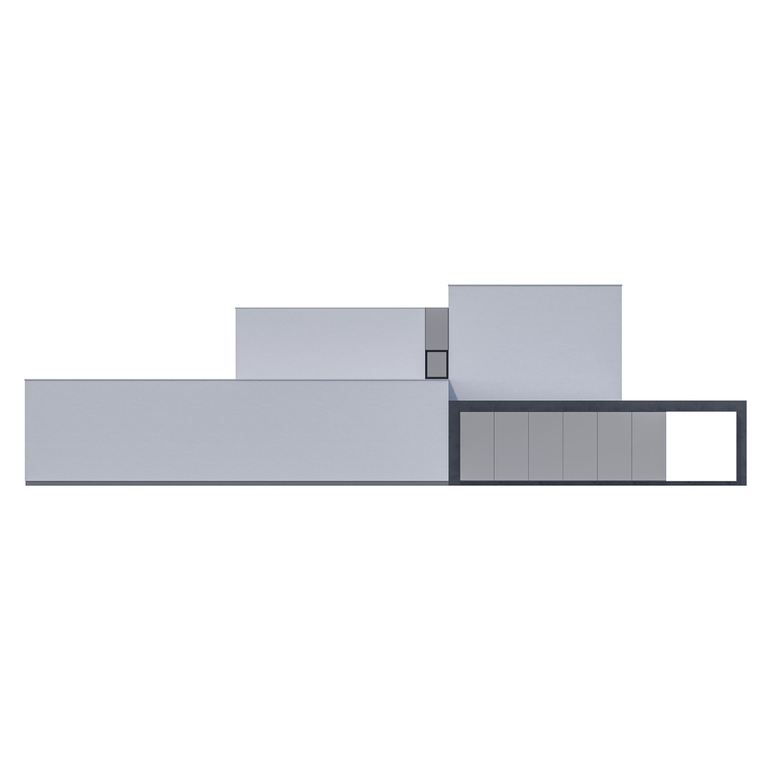 Family House 3D Model – Low Poly Parametric Revit Design, FBX - View 8