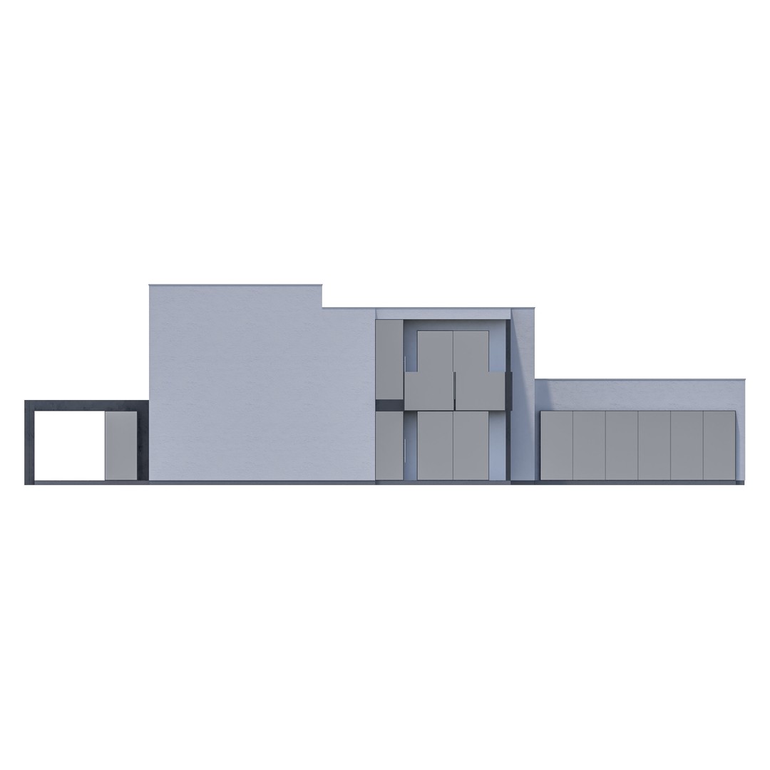 Family House 3D Model – Low Poly Parametric Revit Design, FBX - View 9