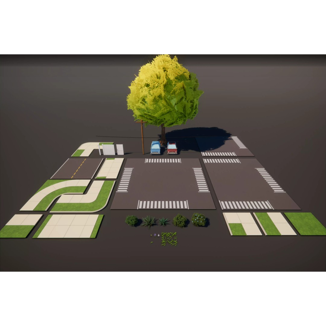 Stylized Cartoon House 3D Model – Low Poly Game Asset, FBX