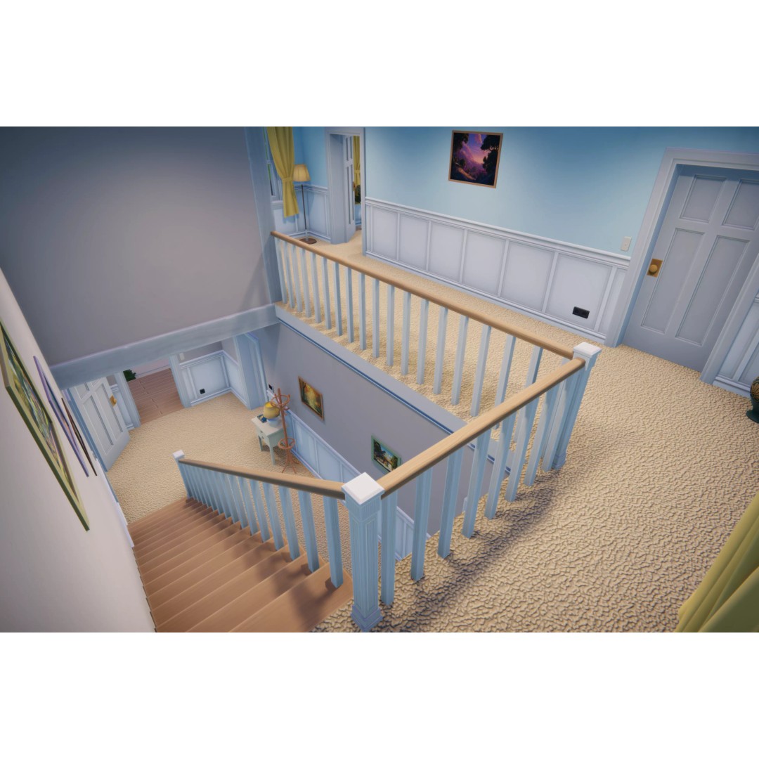 Stylized Cartoon House 3D Model – Low Poly Game Asset, FBX - View 11