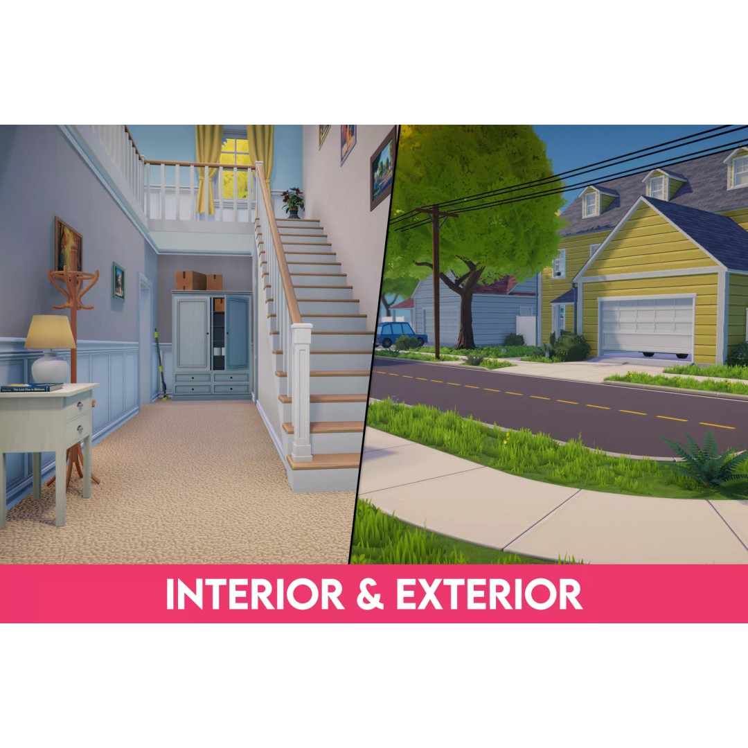 Stylized Cartoon House 3D Model – Low Poly Game Asset, FBX - View 2