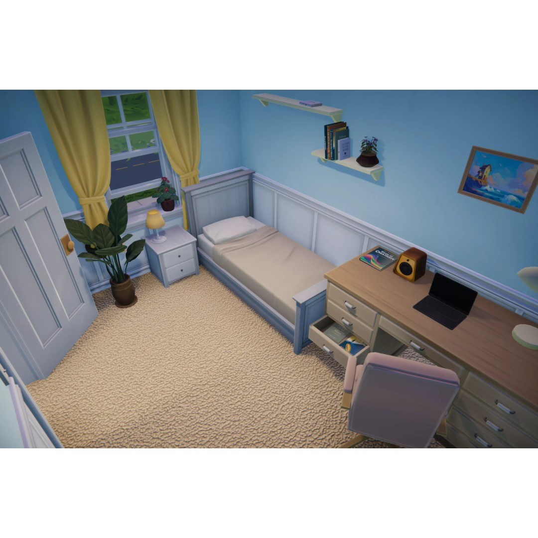 Stylized Cartoon House 3D Model – Low Poly Game Asset, FBX - View 7