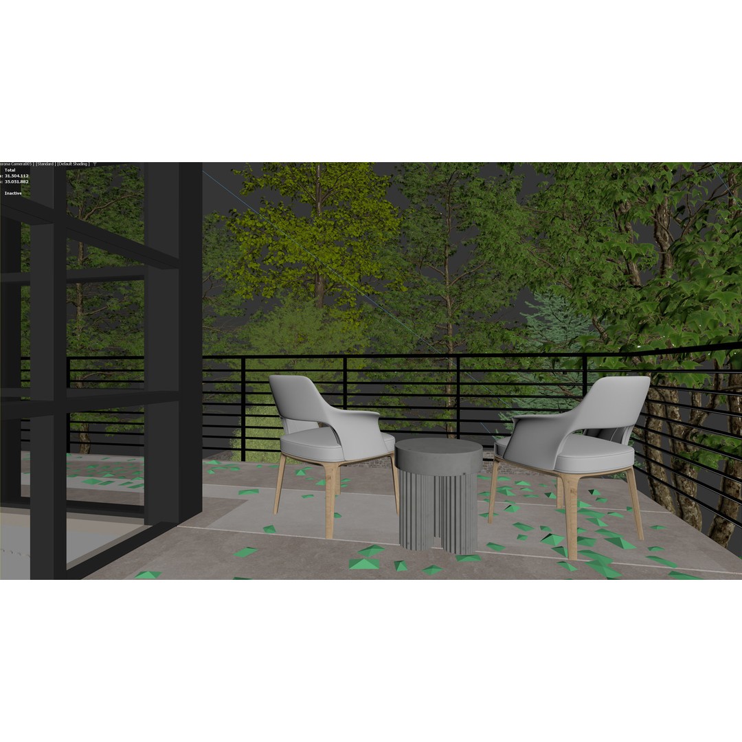 Lakefront House 3D Model – Detailed Architectural Visualization, FBX, OBJ - View 12
