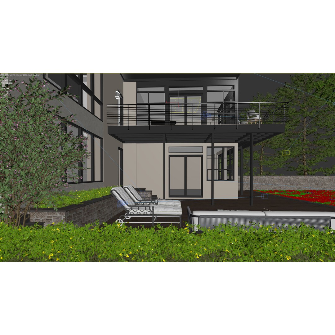 Lakefront House 3D Model – Detailed Architectural Visualization, FBX, OBJ - View 13